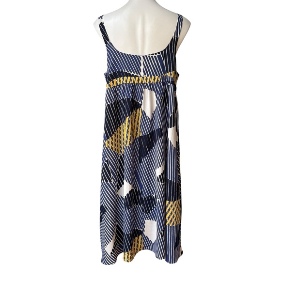 NWT, Banana Republic Factory Empire-Waist Midi Dress, Granite Blue, Sz 16 - Picture 5 of 16